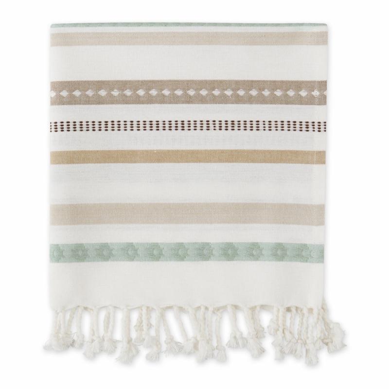 Kitchen Towels, Dish Cloths & Aprons |   Beach House Stripe Kitchen Towel With Fringe Kitchen Towels, Dish Cloths & Aprons Kitchen Towels, Dish Cloths & Aprons