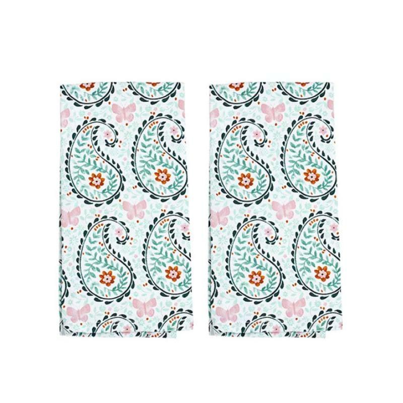 Kitchen Towels, Dish Cloths & Aprons |   Cotton Twill Paisley Kitchen Towels – Set Of 2 Kitchen Towels, Dish Cloths & Aprons Kitchen Towels, Dish Cloths & Aprons