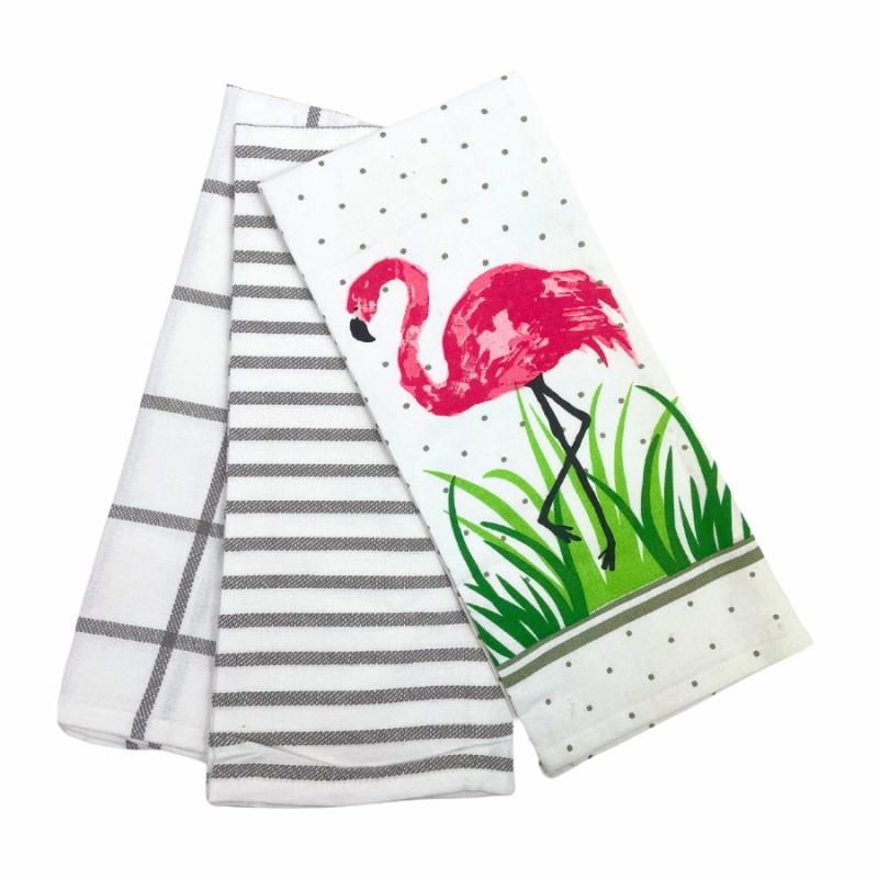 Kitchen Towels, Dish Cloths & Aprons |   Flamingo Kitchen Towels – 3 Set Kitchen Towels, Dish Cloths & Aprons Kitchen Towels, Dish Cloths & Aprons