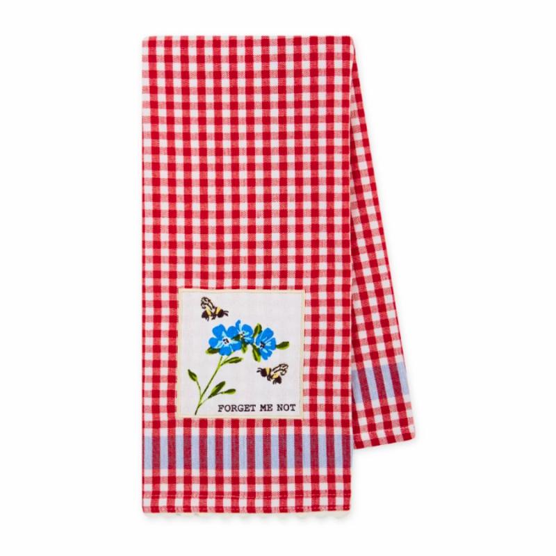 Kitchen Towels, Dish Cloths & Aprons |   Forget Me Not Embellished Dishtowel Kitchen Towels, Dish Cloths & Aprons Kitchen Towels, Dish Cloths & Aprons