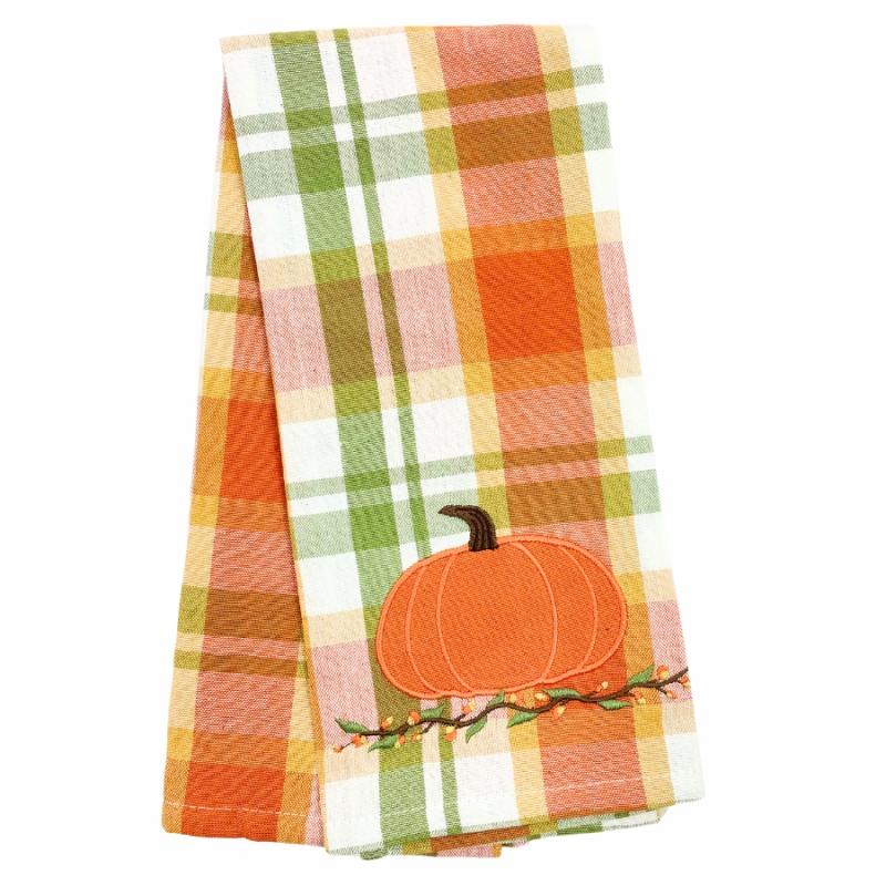 Kitchen Towels, Dish Cloths & Aprons |   Plaid Pumpkin Kitchen Towel Kitchen Towels, Dish Cloths & Aprons Kitchen Towels, Dish Cloths & Aprons