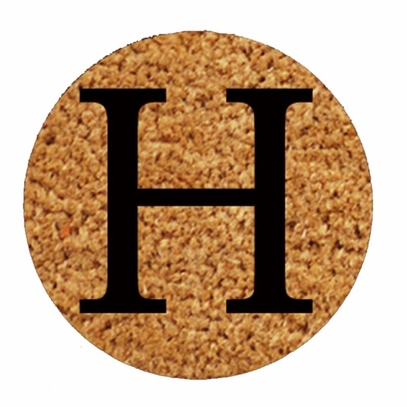 Monogram Coir Doormats |   9" Coir Insert- H Monogram Coir Doormats Monogram Coir Doormats