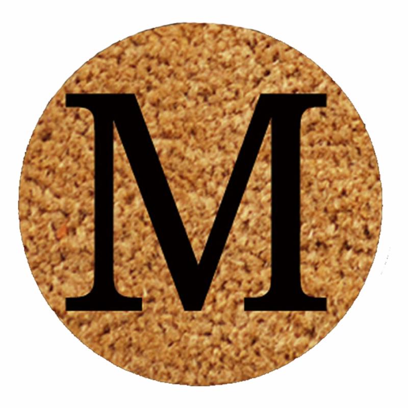 Monogram Coir Doormats |   9" Coir Insert- M Monogram Coir Doormats Monogram Coir Doormats