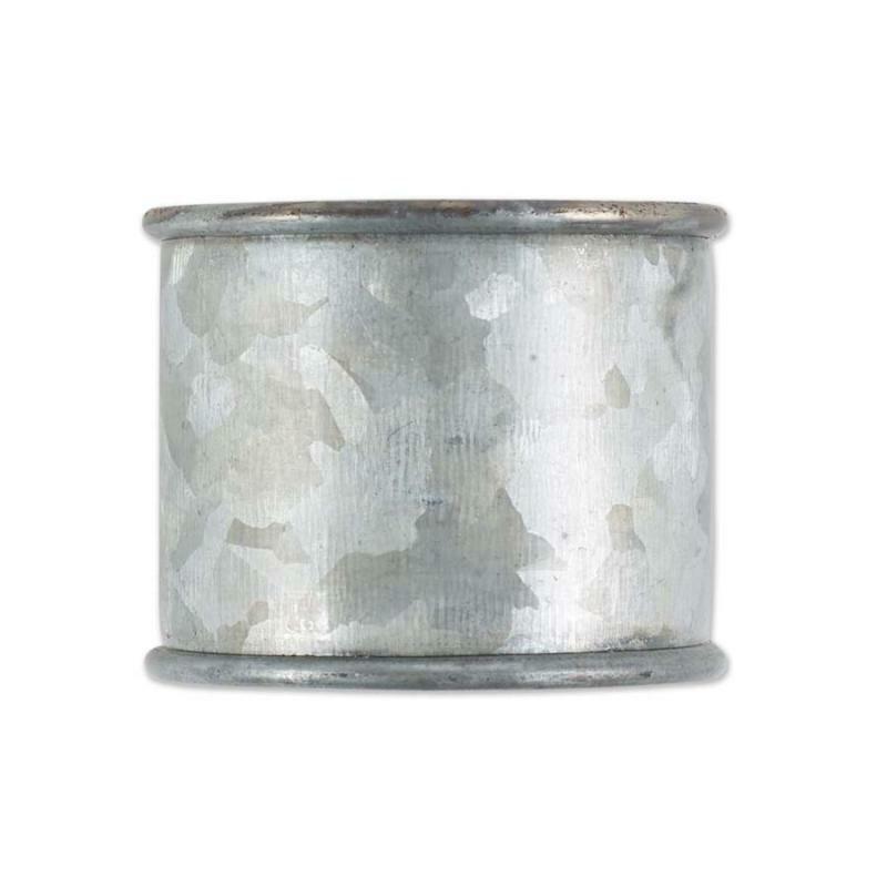 Napkins & Napkin Rings |   Galvanized Band Napkin Ring Linens Napkins & Napkin Rings