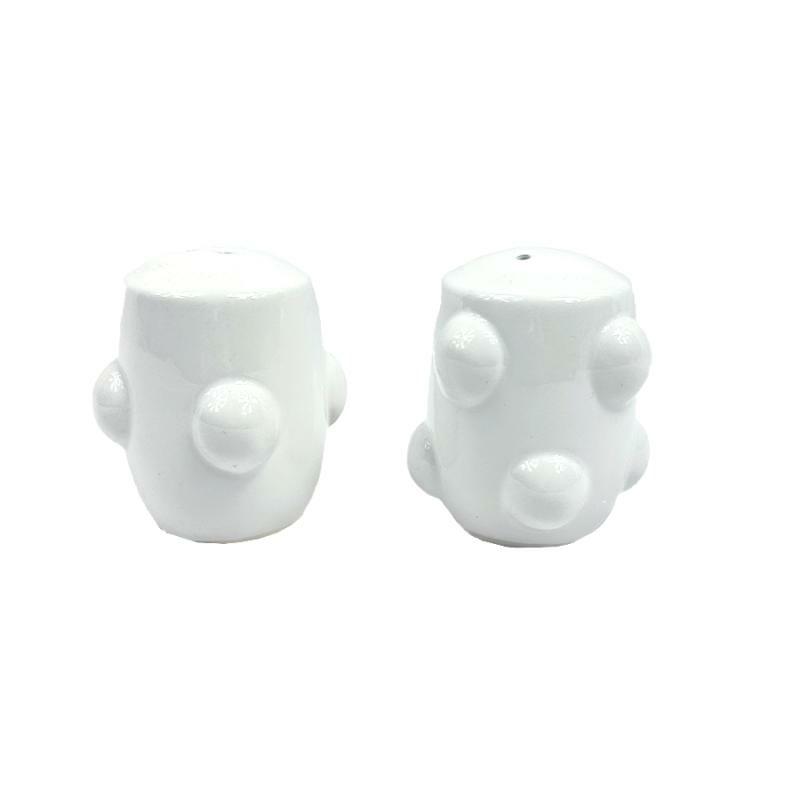 Oil, Vinegar, Salt & Pepper Shakers |   2.5" White Bubble S&P Set Of 2 Tabletop Oil, Vinegar, Salt & Pepper Shakers