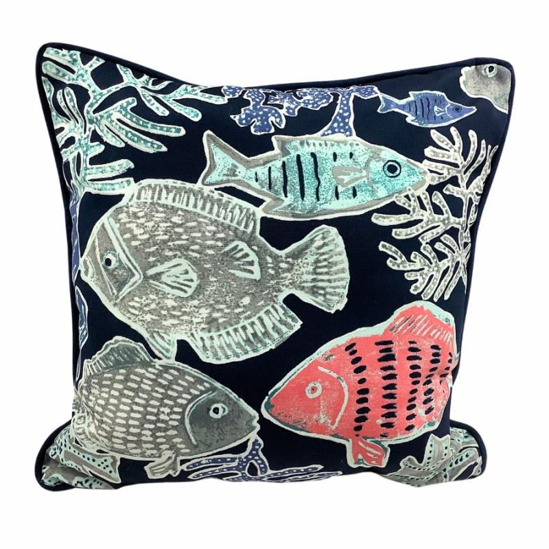 Outdoor Pillows |   20" Nautical Patterned Pillow Outdoor Living Outdoor Pillows