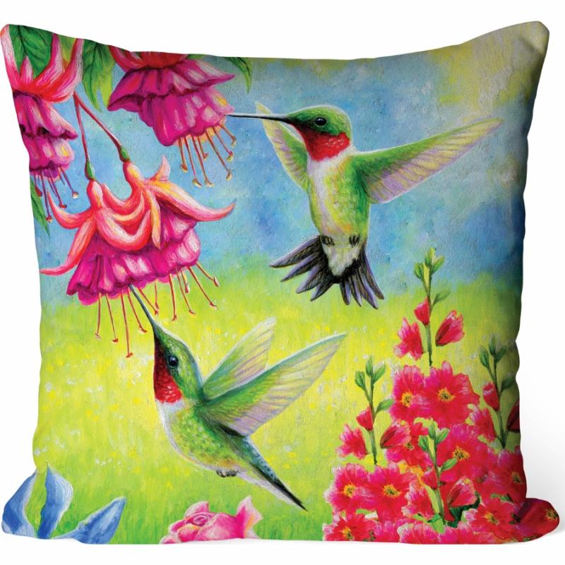 Outdoor Pillows |   Hummingbird Flutter Outdoor Pillow Outdoor Living Outdoor Pillows