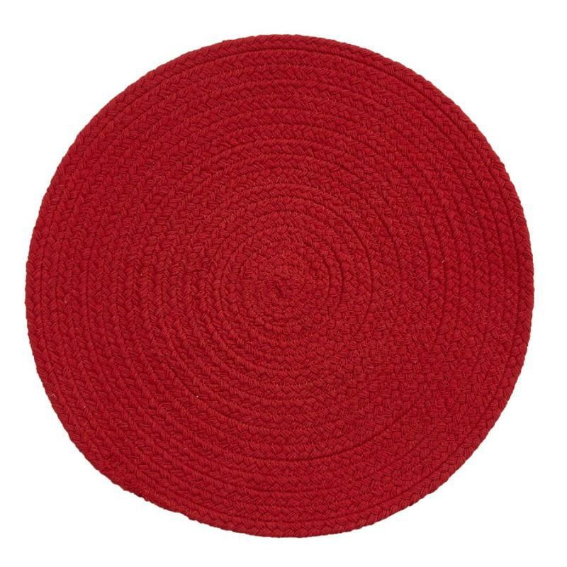 Placemats, Table Runners & Tablecloths |   Essex Round Placemat – Red Linens Placemats, Table Runners & Tablecloths