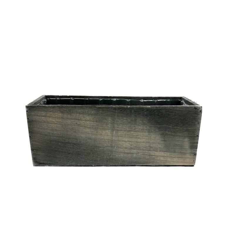 Pots And Planters |   12" Wood Window Box – Gray Lawn & Garden Pots And Planters