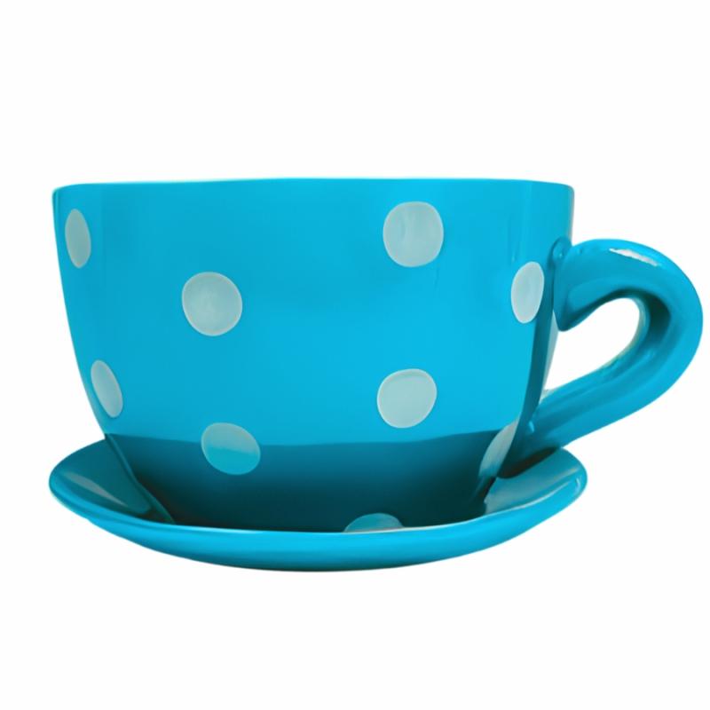 Pots And Planters |   Blossom Planter With Saucer – Polka Dot – Blue Lawn & Garden Pots And Planters