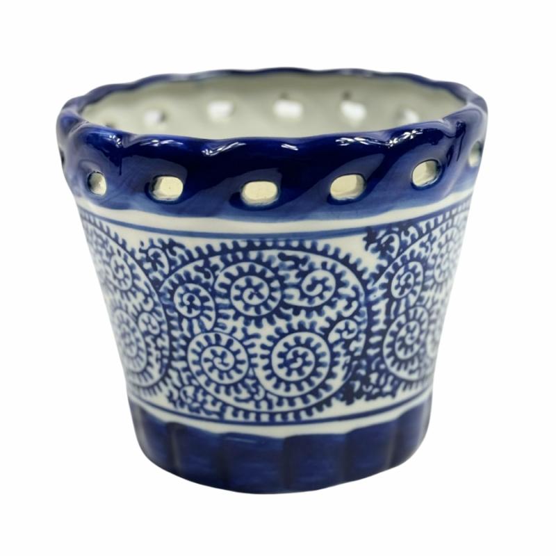 Pots And Planters |   Blue Ceramic Petit Pot Lawn & Garden Pots And Planters