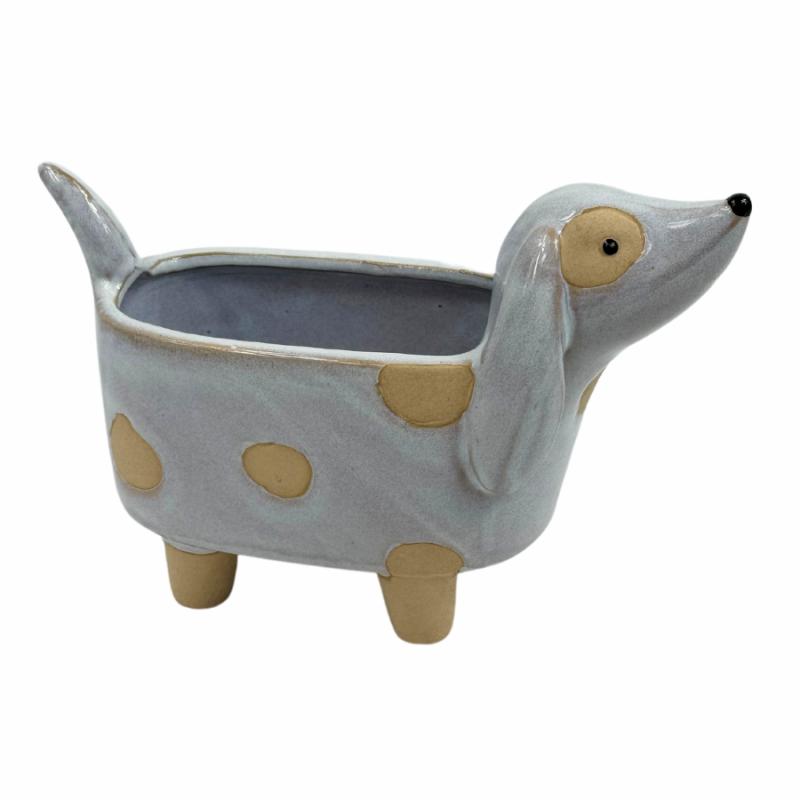 Sculptures & Figurines |   Spotted Dog Planter Home Accents Sculptures & Figurines