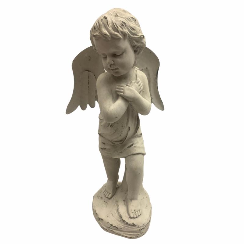 Sculptures & Figurines |   14" Heart Of Joy Boy Angel Home Accents Sculptures & Figurines