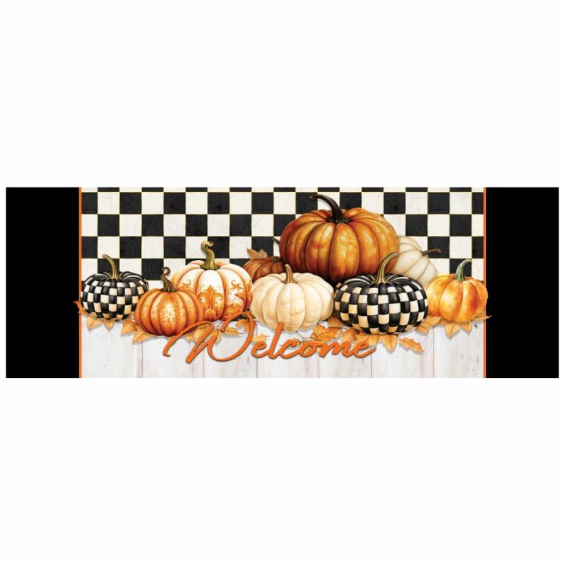 Signature Signs |   Checkered Pumpkin Signature Sign Signature Signs Signature Signs