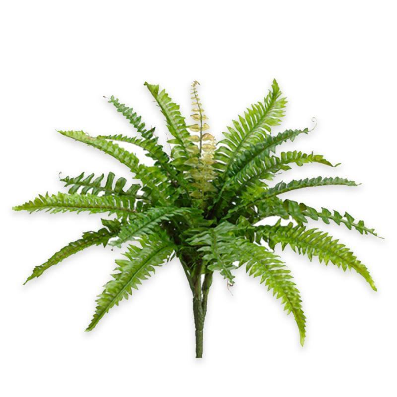 Stems, Bushes, Picks & Garlands |   16" Boston Fern Bush Floral Stems, Bushes, Picks & Garlands