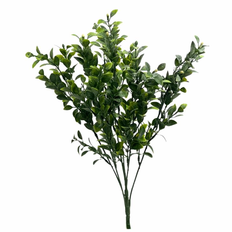 Stems, Bushes, Picks & Garlands |   17" Tea Leaf Bush Floral Stems, Bushes, Picks & Garlands