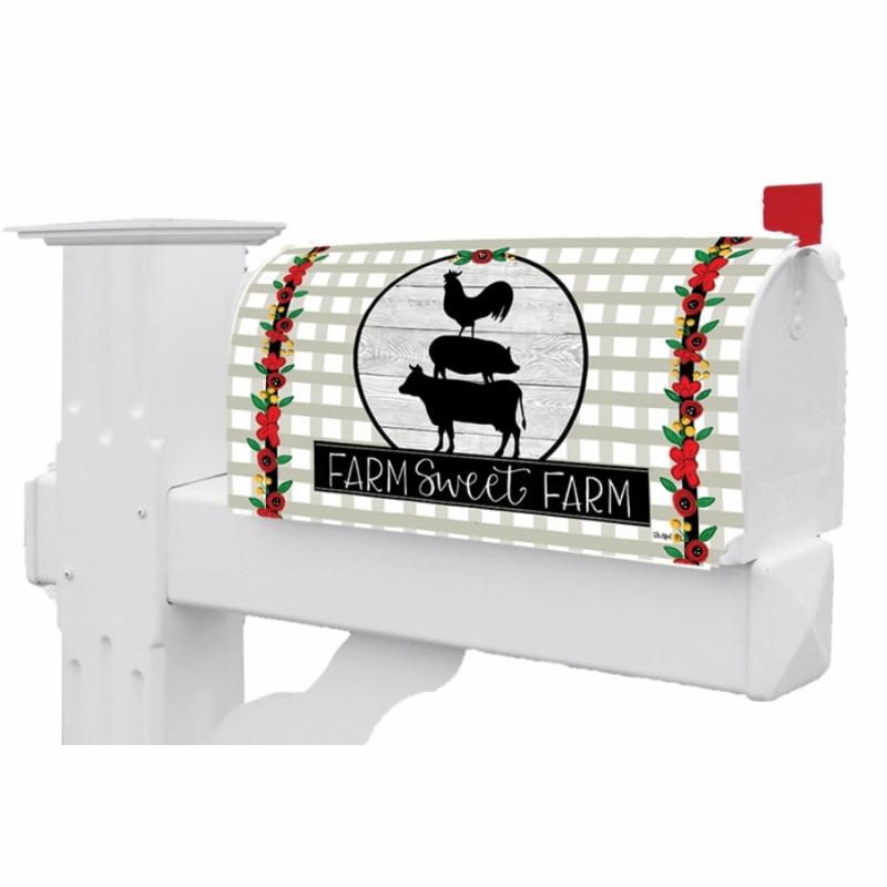 Summer Mailbox Covers |   Farm Sweet Farm Mailbox Cover Lawn & Garden Summer Mailbox Covers