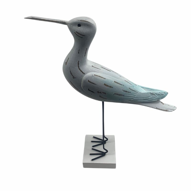 Tabletop Decor |   17" Brown & White Shore Bird Home Accents Sculptures & Figurines