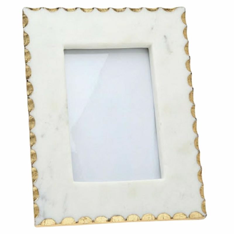 Tabletop Decor |   Granite Photo Frame With Gold Border 4X6 Home Accents Tabletop Decor