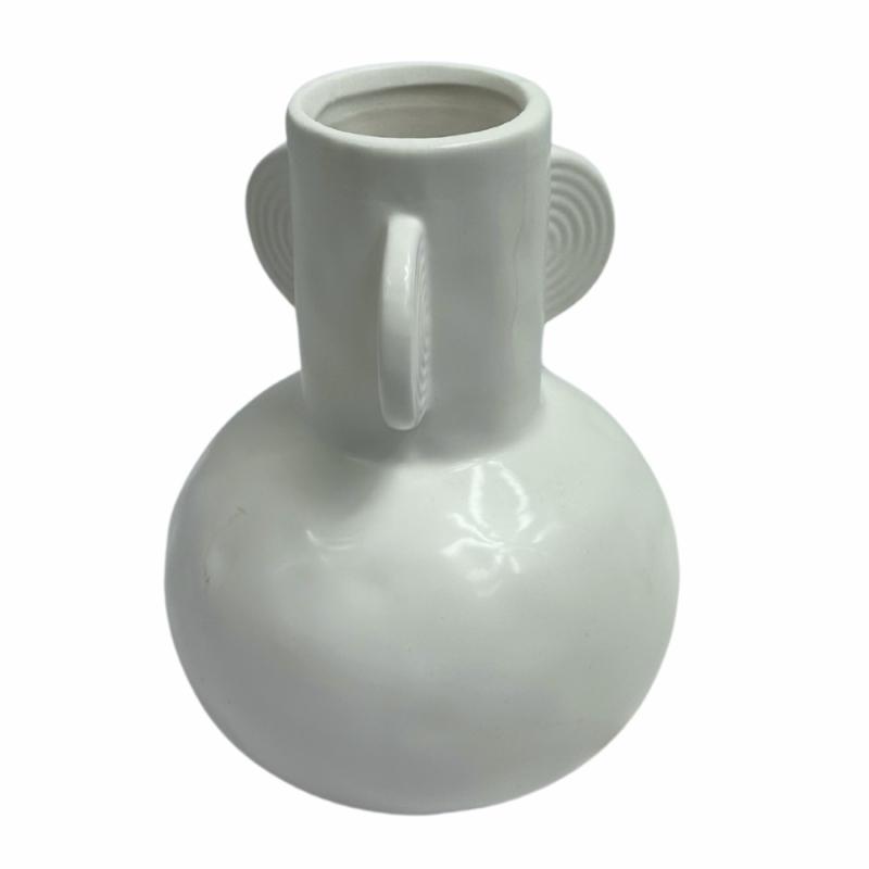 Vases & Urns |   7.5" Boho Vase – White Home Decor Vases & Urns