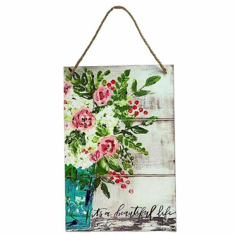 Wall Decor |   Beautiful Life Wooden Sign Home Accents Tabletop Decor