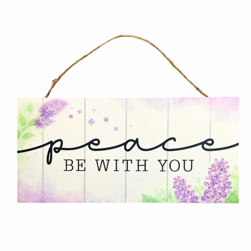 Wall Decor |   Peace Be With You Hanging Sign Home Accents Wall Decor