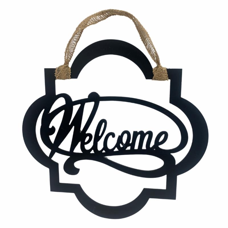 Wall Decor |   Welcome Black Wood Sign Home Accents Wall Decor