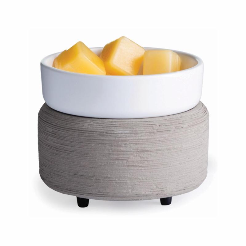 Warmers & Diffusers |   2-In-1 Fragrance Warmer Gray Texture Candles & Fragrance Warmers & Diffusers