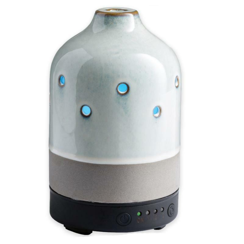 Warmers & Diffusers |   Essential Oil Diffuser With Timer – Glazed Concrete Candles & Fragrance Warmers & Diffusers