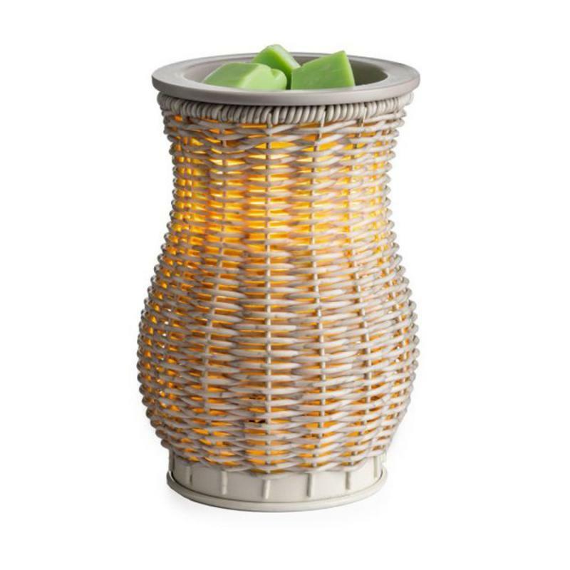 Warmers & Diffusers |   Illumination Fragrance Warmer-Gray Wash Wicker Candles & Fragrance Warmers & Diffusers