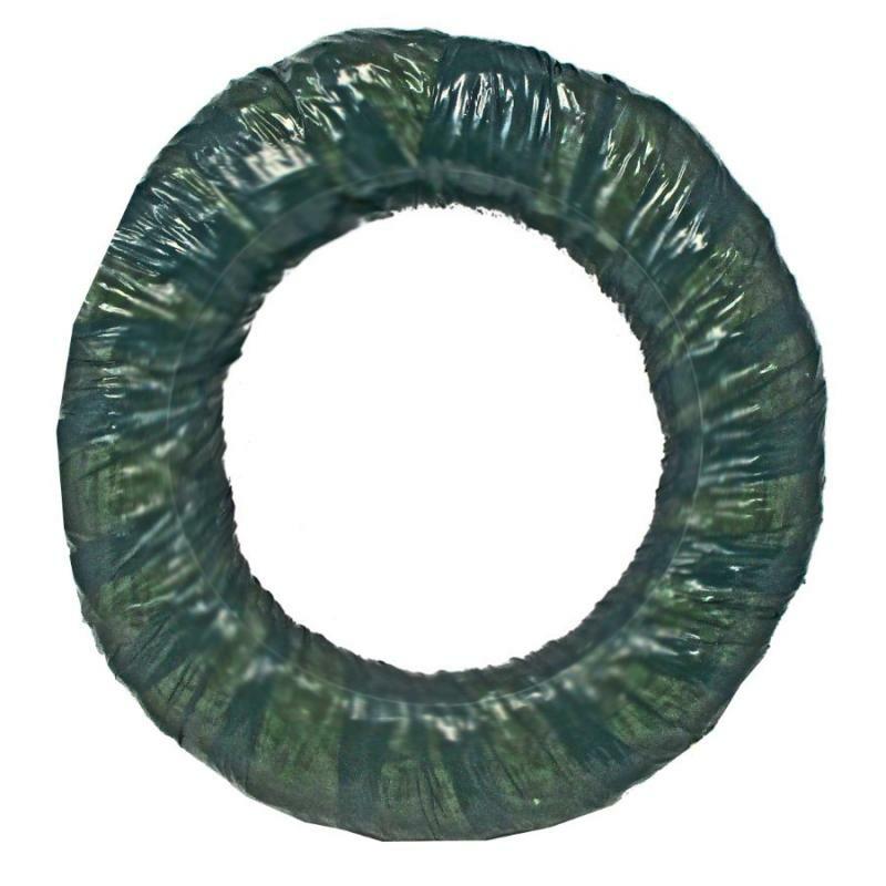 Wreath Forms |   Straw Wreath Green Wrapped – 16" Crafting Wreath Forms