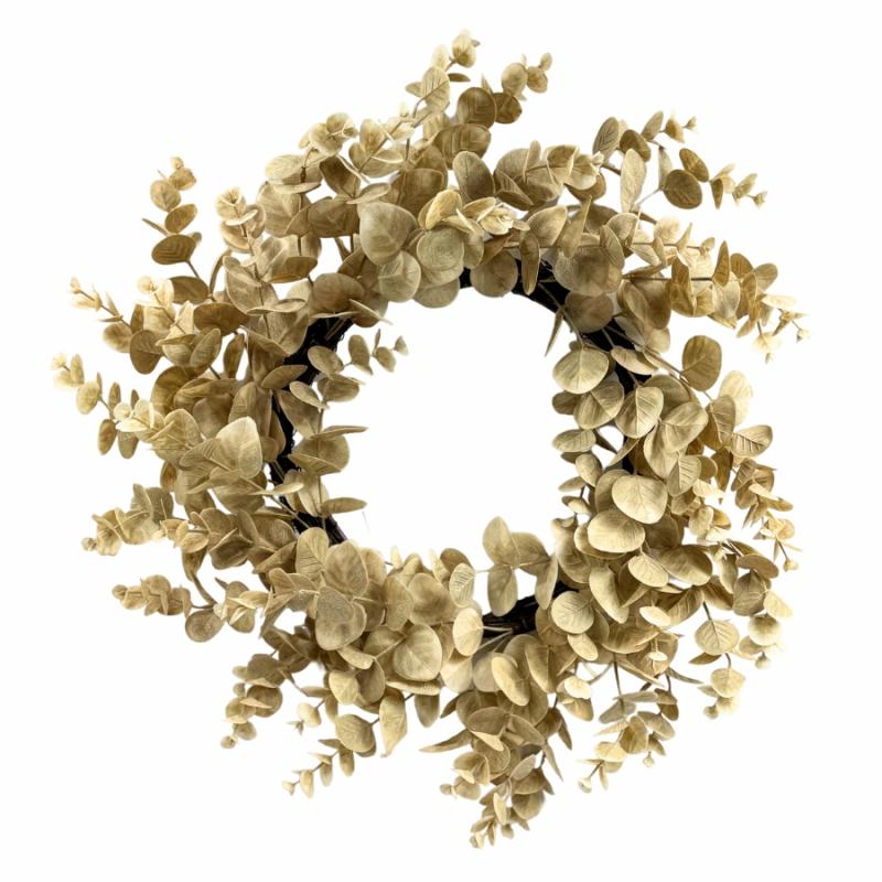 Wreaths, Arrangements & Trees |   22" Beige Eucalyptus Wreath Fall Floral & Crafts Fall Floral & Crafts