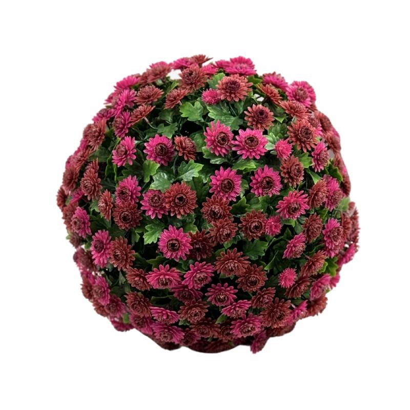 Wreaths, Arrangements & Trees |   12" Lavender Mum Topiary Ball Fall Floral & Crafts Fall Floral & Crafts