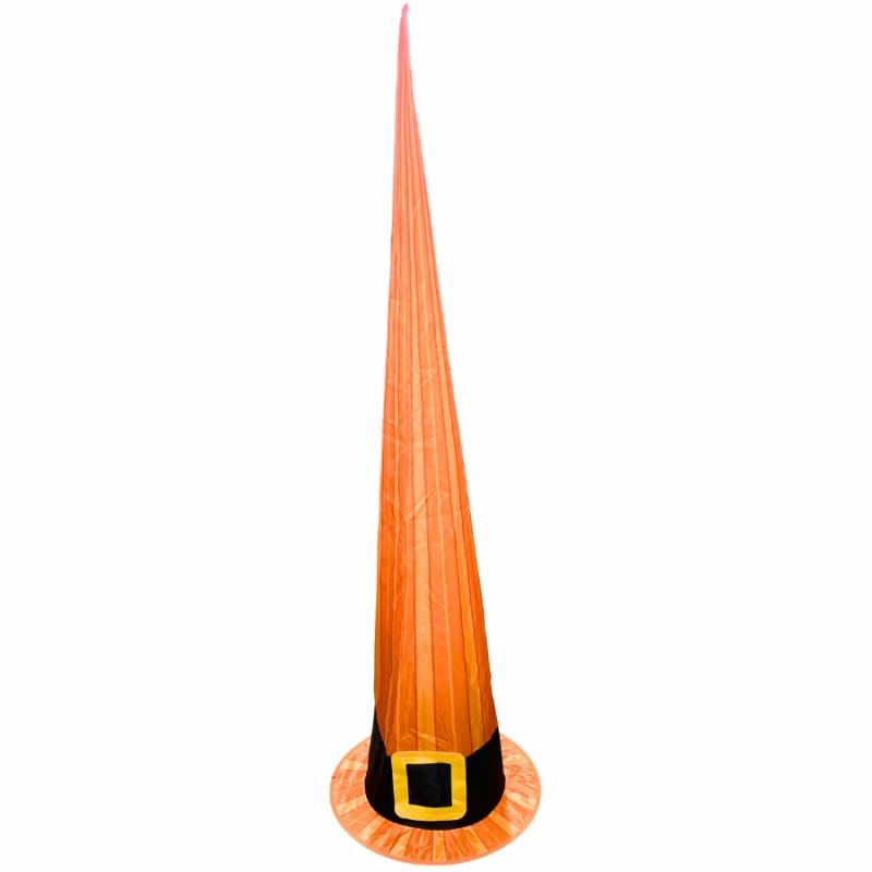 Yard Decor |   Color Changing Led Halloween Witch Hat – Orange Lawn & Garden Yard Decor