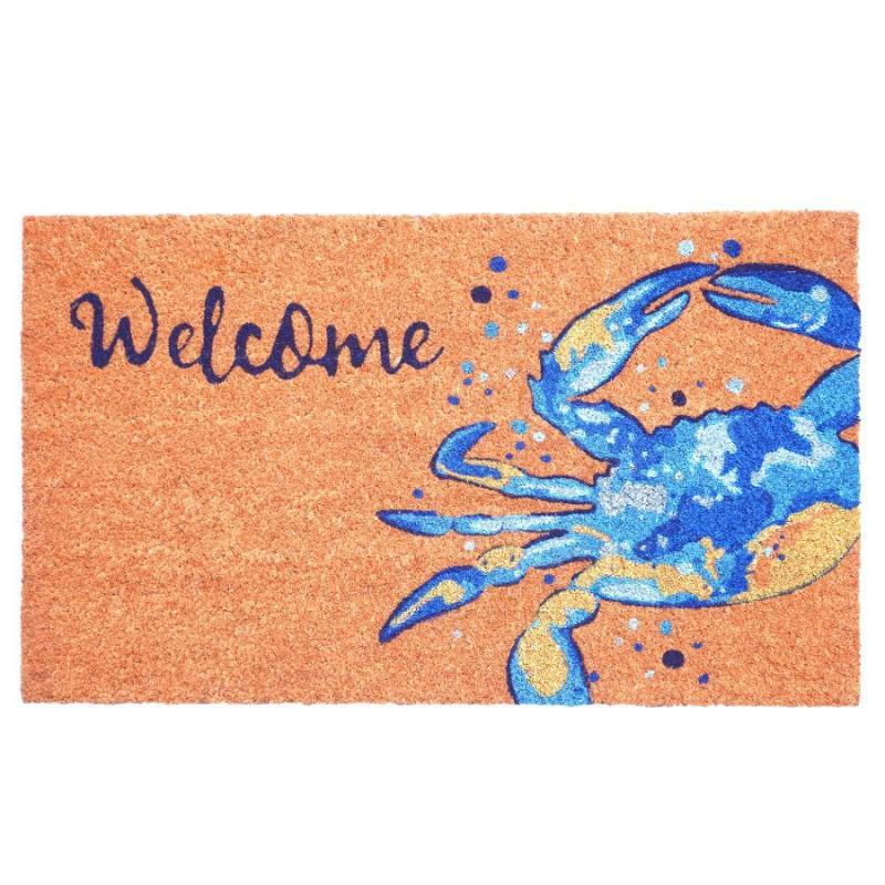 Coir Doormats |   Blue Crab Welcome Doormat Coir Doormats Coir Doormats