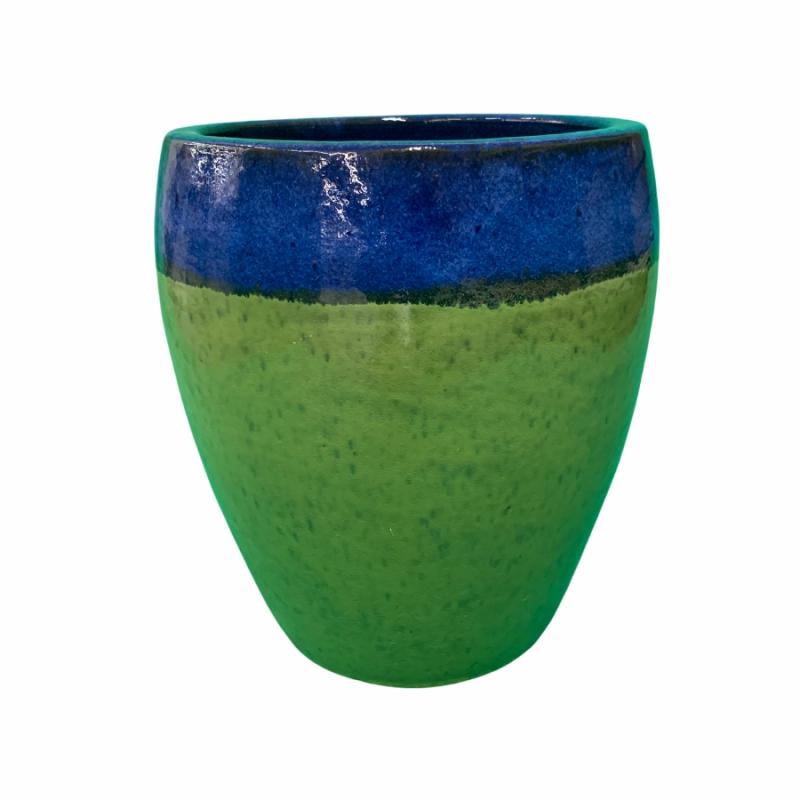 Large Garden Planters |   14" 2 Tone Large Green & Blue Planter Large Garden Planters Large Garden Planters