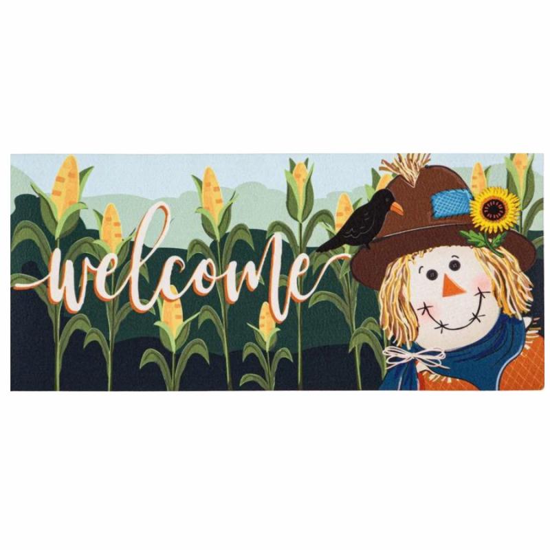 Doormats, Mat Inserts & Mat Trays |   Scarecrow And Friend Medium Mat Insert Doormats, Mat Inserts & Mat Trays Doormats, Mat Inserts & Mat Trays