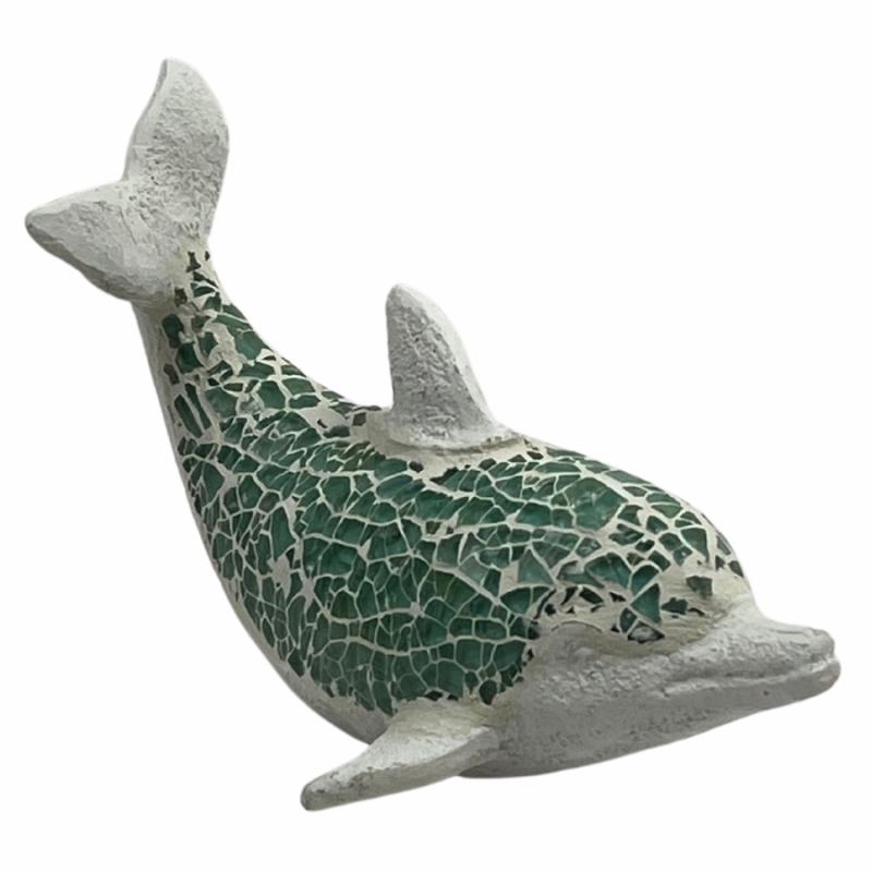 Sculptures & Figurines |   Mosaic Dolphin Sculpture Home Accents Sculptures & Figurines