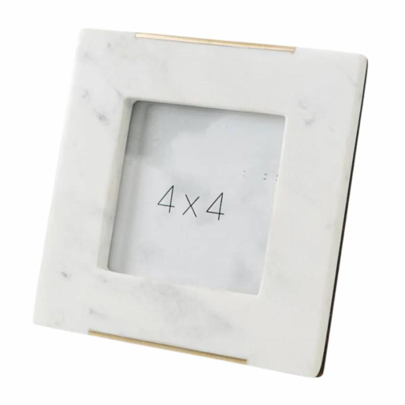 Wall Decor |   Granite Photo Frame With Gold Bars Home Accents Tabletop Decor